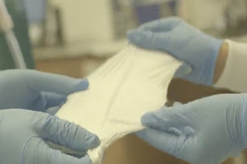 To build their freestanding, solid-state supercapacitor, Drexel researchers electrospin a mat of carbon nanofibers and coat them with an ion-rich gel. This eliminates the need for a flammable electrolyte solution, which has been the cause of dangerous leaks and meltdowns in the batteries of mobile devices.